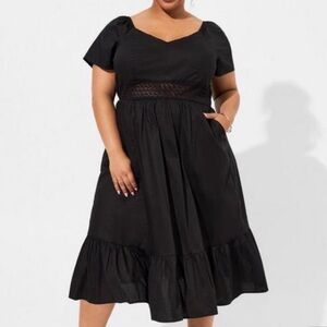 Torrid 2x (18/20) sheer midi black dress